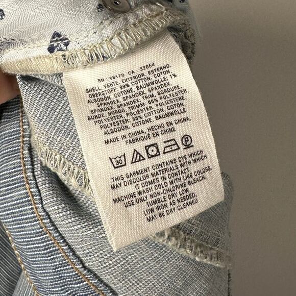 Pilcro and The Letterpress Pinstriped Distressed Cotton Skirt Women's 30 - Picture 8 of 9